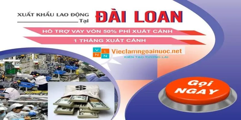Xuất khẩu lao động Đài Loan lương bao nhiêu