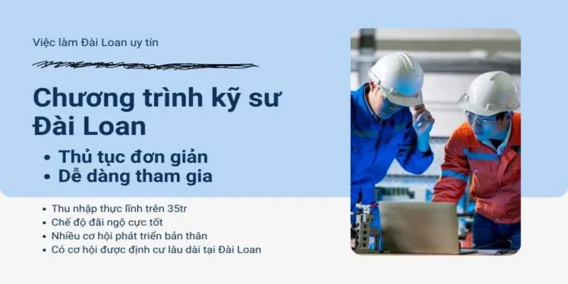 Xuất khẩu lao động Đài Loan diện kỹ sư